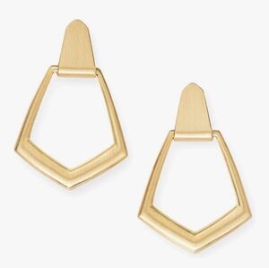 Kendra Scott Gold Faceted Geometric Drop Earrings